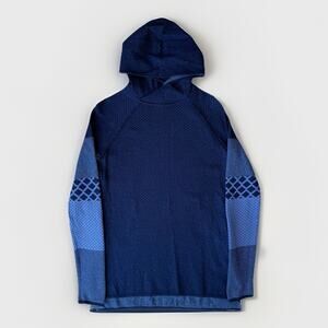 Krimson Klover Mover Maker Tunic Sweater Medium Navy Merino Blend Pullover